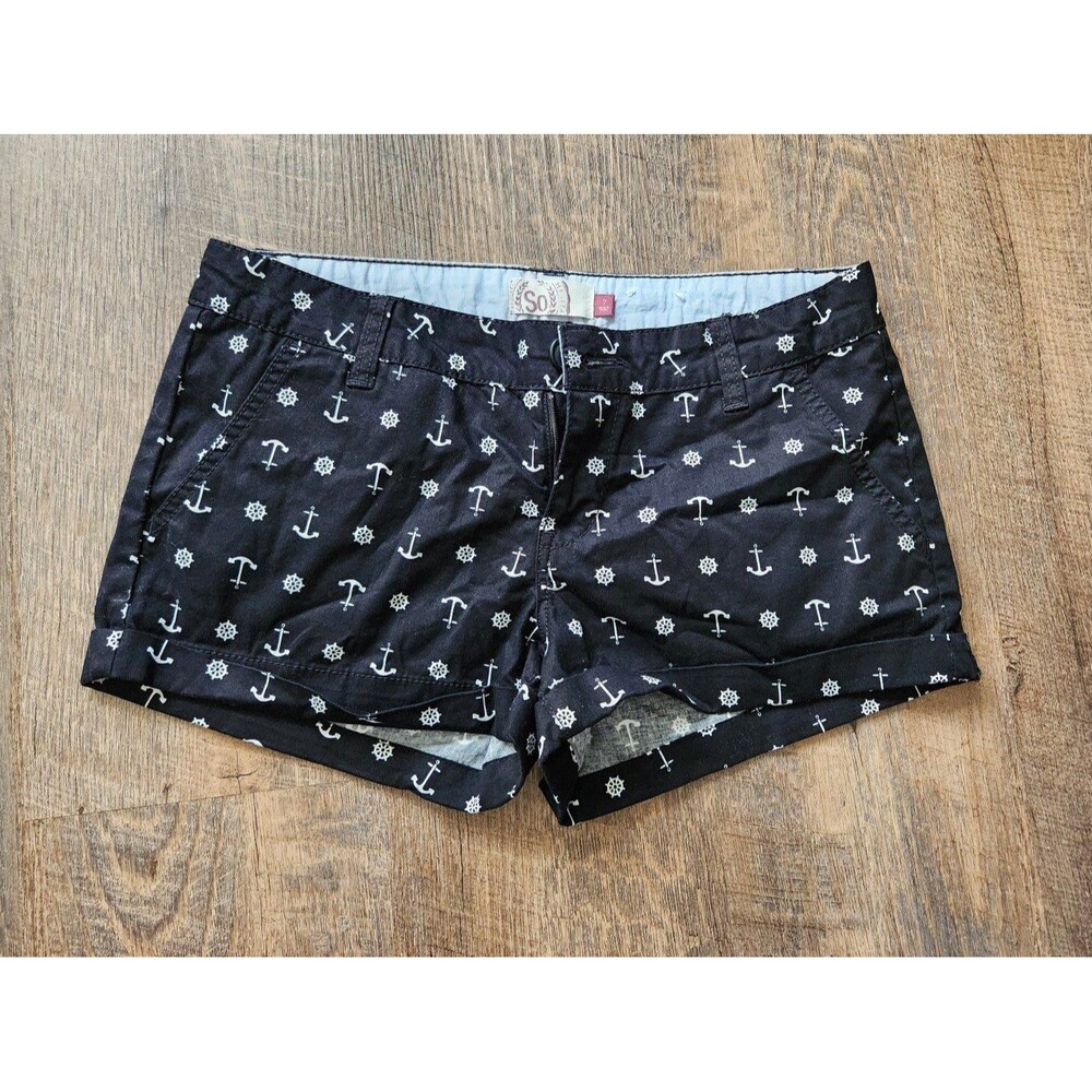 Juniors 7 SO nautical black shorts